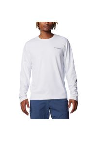 columbia - Koszulka sportowa męska Columbia Summit Valley Long Sleeve Crew z długim rękawem. Kolor: biały. Materiał: poliester. Długość rękawa: długi rękaw. Długość: długie. Sport: fitness
