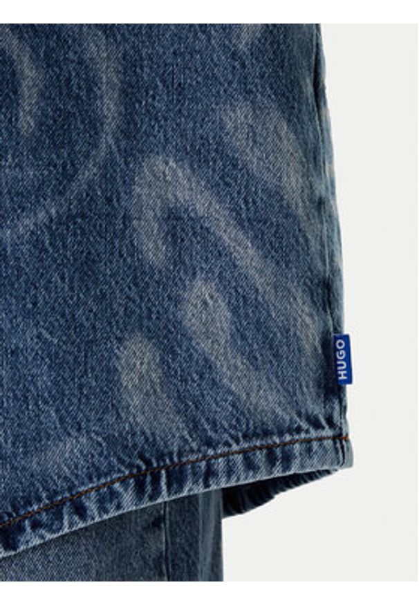 Hugo - HUGO Koszula jeansowa Garesa_4_B 50553558 Niebieski Oversize. Kolor: niebieski. Materiał: bawełna