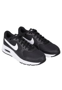 Nike - Męskie Skórzane Buty Treningowe Air Max SC. Kolor: czarny. Materiał: skóra. Sezon: zima #1