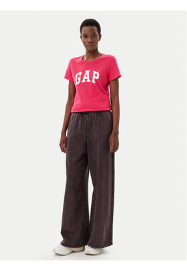 GAP - Gap T-Shirt 729555-08 Różowy Regular Fit. Kolor: różowy. Materiał: bawełna