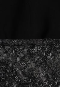 Born2be - Czarna Pudełkowa Sukienka VICES o Kroju Marynarki z Koronką Nyshis. Okazja: na co dzień, na spotkanie biznesowe. Kolor: czarny. Materiał: koronka. Wzór: koronka. Styl: casual, biznesowy, elegancki, klasyczny #3