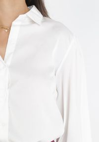 Born2be - Biała Klasyczna Koszula z Kołnierzem Noali. Kolor: biały. Długość: długie. Styl: klasyczny #5