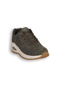 skechers - Buty do chodzenia damskie Skechers Olv Uno Rugged. Kolor: zielony. Materiał: syntetyk, materiał. Szerokość cholewki: normalna. Sport: turystyka piesza