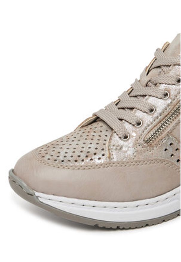 Rieker Sneakersy N4327-80 Beżowy. Kolor: beżowy. Materiał: syntetyk