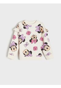 Sinsay - Bluza Myszka Minnie - kremowy. Kolor: kremowy. Długość rękawa: długi rękaw. Długość: długie. Wzór: motyw z bajki #1