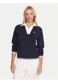Lacoste Bluza SF8634 Granatowy Regular Fit. Kolor: niebieski. Materiał: syntetyk