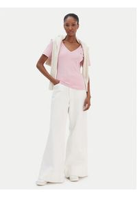 TOMMY HILFIGER - Tommy Hilfiger T-Shirt New Cody WW0WW40584 Różowy Slim Fit. Kolor: różowy. Materiał: bawełna #2