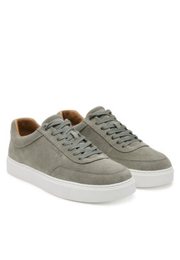 Calvin Klein Sneakersy Clean Cup Low Laceup Oxf Su HM0HM01880 Zielony. Kolor: zielony. Materiał: skóra