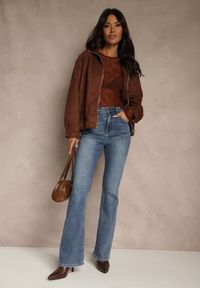 Renee - Niebieskie Jeansy Dzwony High Waist Lavea. Okazja: na co dzień. Stan: podwyższony. Kolor: niebieski. Wzór: gładki. Sezon: lato. Styl: casual