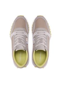 Calvin Klein Sneakersy Low Top Lace Up Mix New HM0HM00926 Beżowy. Kolor: beżowy. Materiał: skóra #2