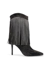 Steve Madden Kowbojki Delray Bootie SM11002946-04004-024 Czarny. Kolor: czarny. Materiał: materiał