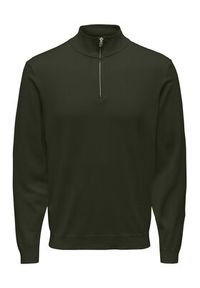 Only & Sons Sweter 22021264 Zielony Regular Fit. Kolor: zielony. Materiał: wiskoza #4