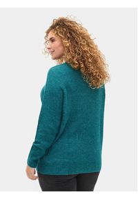 Zizzi Sweter CA61192A Niebieski Regular Fit. Kolor: niebieski. Materiał: syntetyk #4