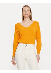 Morgan Sweter 241-MOLLI Pomarańczowy Regular Fit. Kolor: pomarańczowy. Materiał: wiskoza