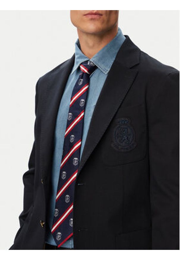 TOMMY HILFIGER - Tommy Hilfiger Krawat MW0MW43987 Granatowy. Kolor: niebieski. Materiał: jedwab