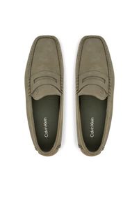 Calvin Klein Mokasyny Driver Penny Nu HM0HM01866 Zielony. Kolor: zielony. Materiał: skóra