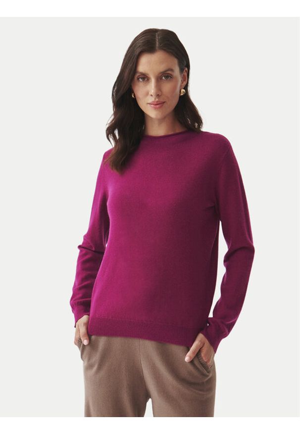 Tatuum Sweter Indi T2434.096B Różowy Regular Fit. Kolor: różowy. Materiał: wełna