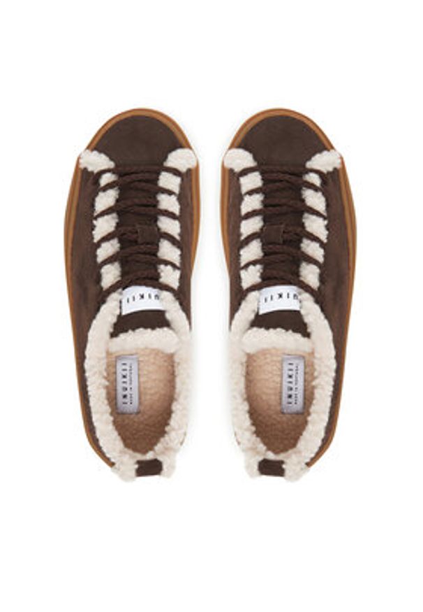 Inuikii Sneakersy Shearling Low 1001.001.0242 Brązowy. Kolor: brązowy. Materiał: zamsz, skóra