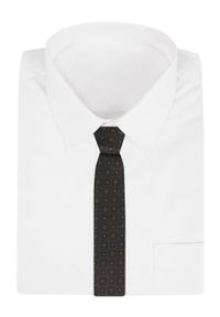 Męski Krawat - Ciemny Brąz, Grochy - Alties. Kolor: beżowy, wielokolorowy, brązowy. Materiał: tkanina. Wzór: grochy. Styl: elegancki, wizytowy #3