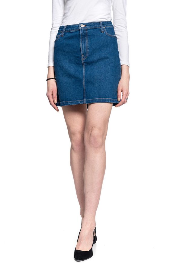 Lee - LEE A LINE ZIP SKIRT DAMSKA SPÓDNICA JEANSOWA L38FLTYM 112108157. Materiał: jeans