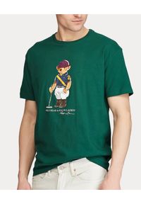 Ralph Lauren - RALPH LAUREN - Zielona koszulka z misiem Custom Fit. Okazja: na co dzień. Typ kołnierza: polo. Kolor: zielony. Materiał: bawełna. Wzór: nadruk. Styl: casual #2
