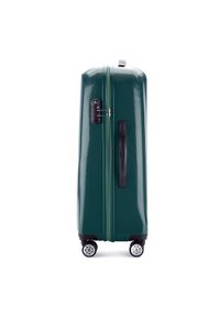 Wittchen - Średnia walizka z polikarbonu jednokolorowa zielona. Kolor: zielony. Materiał: guma #4
