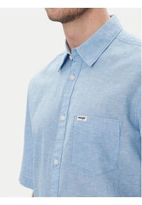 Wrangler Koszula 1 Pkt 112362731 Błękitny Regular Fit. Kolor: niebieski. Materiał: bawełna #5
