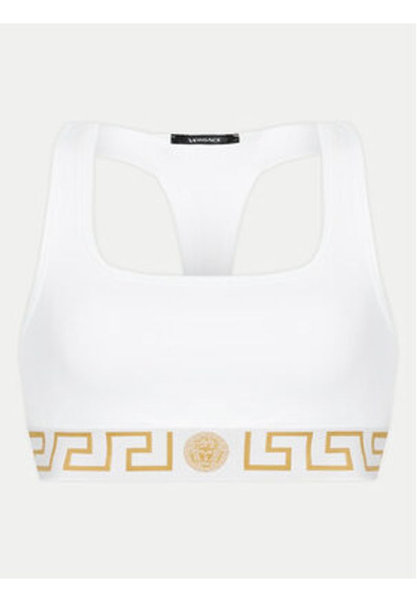 VERSACE - Versace Biustonosz top AUD01039 1A10011 Biały. Kolor: biały. Materiał: bawełna