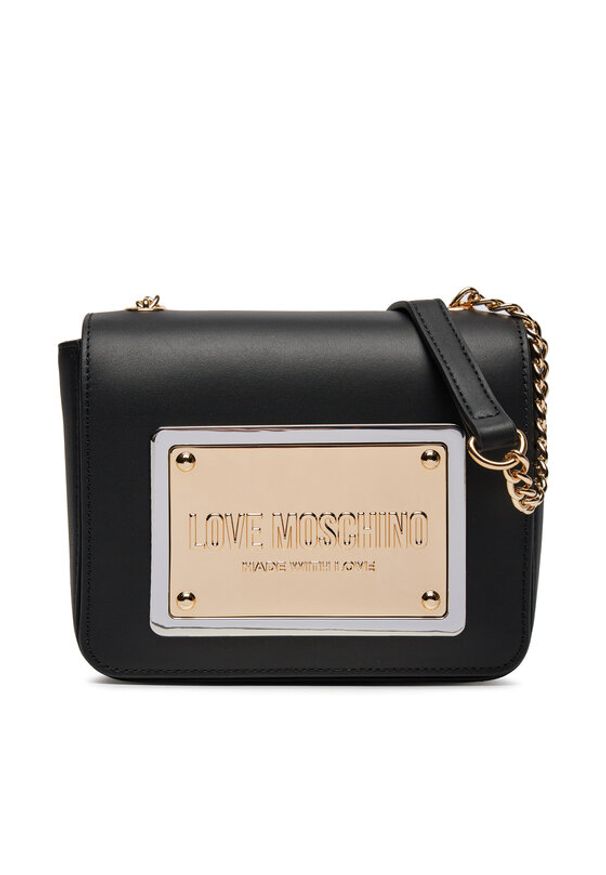 Love Moschino - LOVE MOSCHINO Torebka JC4357PP0IK1200A Czarny. Kolor: czarny. Materiał: skórzane