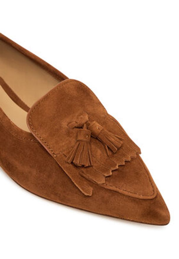 Lauren Ralph Lauren - LAUREN RALPH LAUREN Baleriny 802P04175002 Brązowy. Kolor: brązowy. Materiał: zamsz, skóra