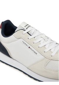 TOMMY HILFIGER - Tommy Hilfiger Sneakersy New Runner Eva Mix FM0FM05465 Biały. Kolor: biały. Materiał: skóra, zamsz #6