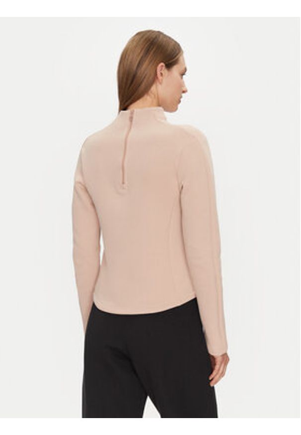 Adidas - adidas Bluzka Structured Interlock JJ0938 Beżowy Slim Fit. Kolor: beżowy. Materiał: bawełna