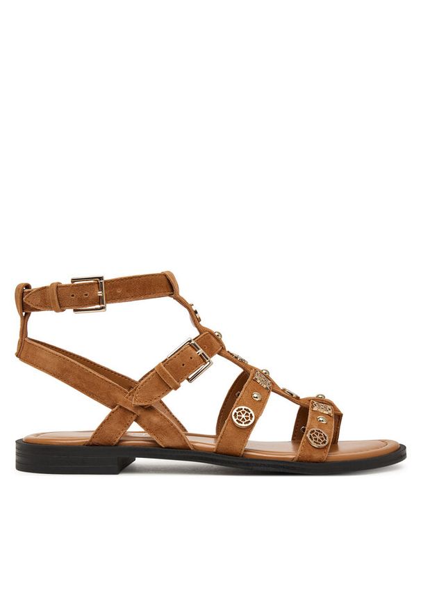 Sandały Guess. Kolor: brązowy