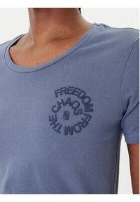 Quiksilver T-Shirt Lintah EQWZT03193 Niebieski Regular Fit. Kolor: niebieski. Materiał: bawełna #2