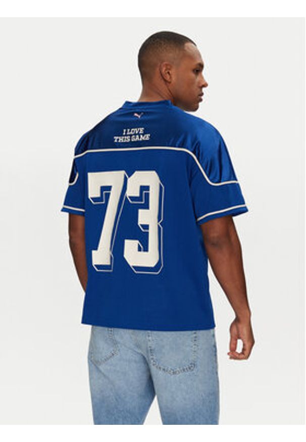 Puma T-Shirt Dress Code Football 630254 Niebieski Relaxed Fit. Kolor: niebieski. Materiał: syntetyk