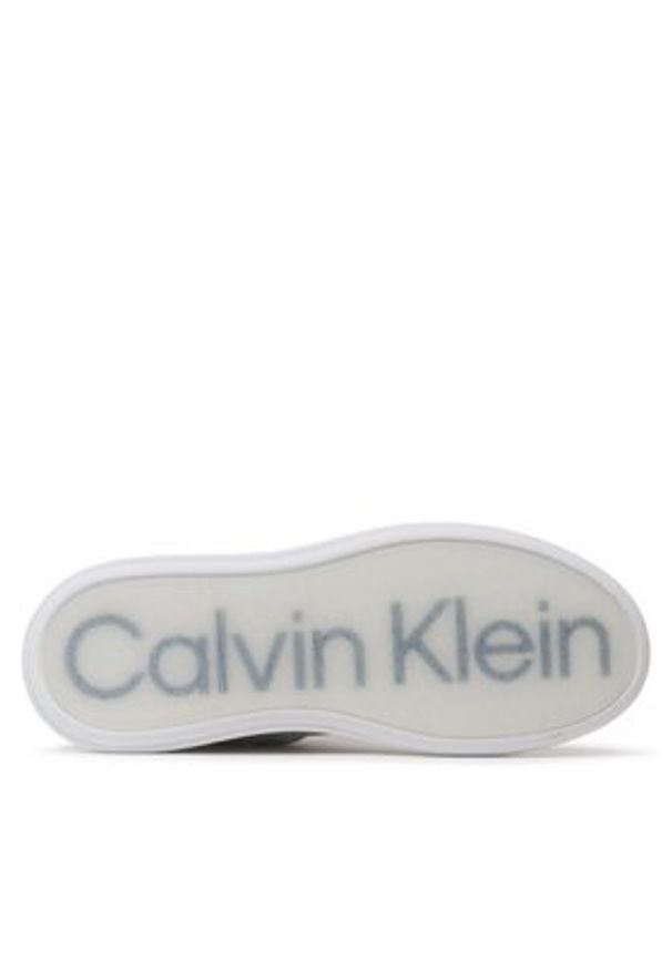 Calvin Klein Sneakersy Low Top Lace Up Lth HM0HM01016 Biały. Kolor: biały. Materiał: skóra