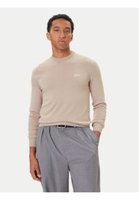 Guess Sweter M5YR26 Z0122 Beżowy Slim Fit. Kolor: beżowy. Materiał: syntetyk