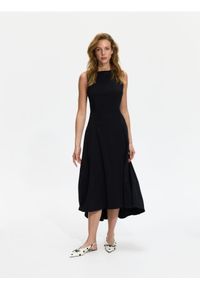 Reserved - LADIES` DRESS - czarny. Kolor: czarny. Materiał: wiskoza, tkanina