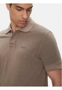 BOSS Polo Prime 50507813 Brązowy Regular Fit. Typ kołnierza: polo. Kolor: brązowy. Materiał: bawełna #3