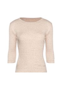 Koszulka damska Champion Rochester. Kolor: beżowy. Długość rękawa: długi rękaw. Sport: fitness #1