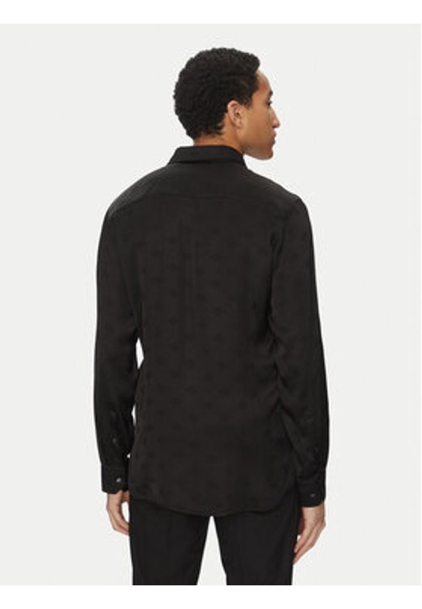 Hugo - HUGO Koszula Elisha02 50539726 Czarny Extra Slim Fit. Kolor: czarny. Materiał: wiskoza