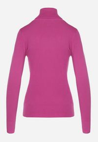 Born2be - Ciemnoróżowy Golf Sweter z Wiskozą i Kaszmirem Zailaya. Okazja: na co dzień. Typ kołnierza: golf. Kolor: fioletowy. Materiał: kaszmir, wiskoza. Styl: casual #7