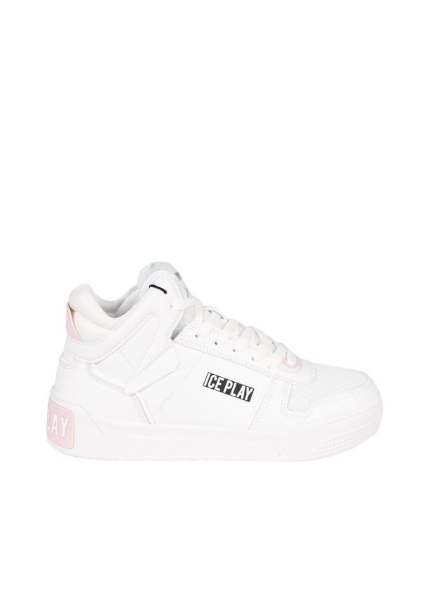 Ice Play Sneakersy | KURW001W3YM1 | Kobieta | Biały. Okazja: na spacer. Nosek buta: okrągły. Kolor: biały. Materiał: skóra ekologiczna, tkanina. Sport: turystyka piesza