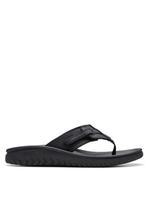 Clarks Japonki Wesley Sun 26176988 Czarny. Kolor: czarny. Materiał: skóra