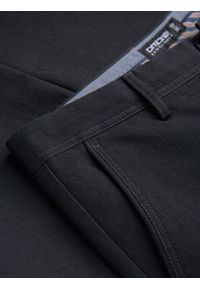 Ombre Clothing - Spodnie klasyczne męskie chino z delikatną teksturą - grafitowe V4 - Rozmiar: L. Kolor: szary. Materiał: materiał, poliester, bawełna. Styl: klasyczny #2