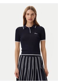Guess Polo V5GP00Z3D60 Granatowy Slim Fit. Typ kołnierza: polo. Kolor: niebieski. Materiał: wiskoza #1