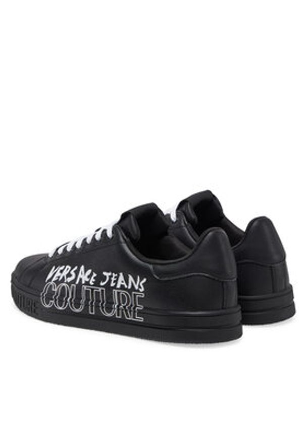 Versace Jeans Couture Sneakersy 78YA3SKC Czarny. Kolor: czarny. Materiał: skóra
