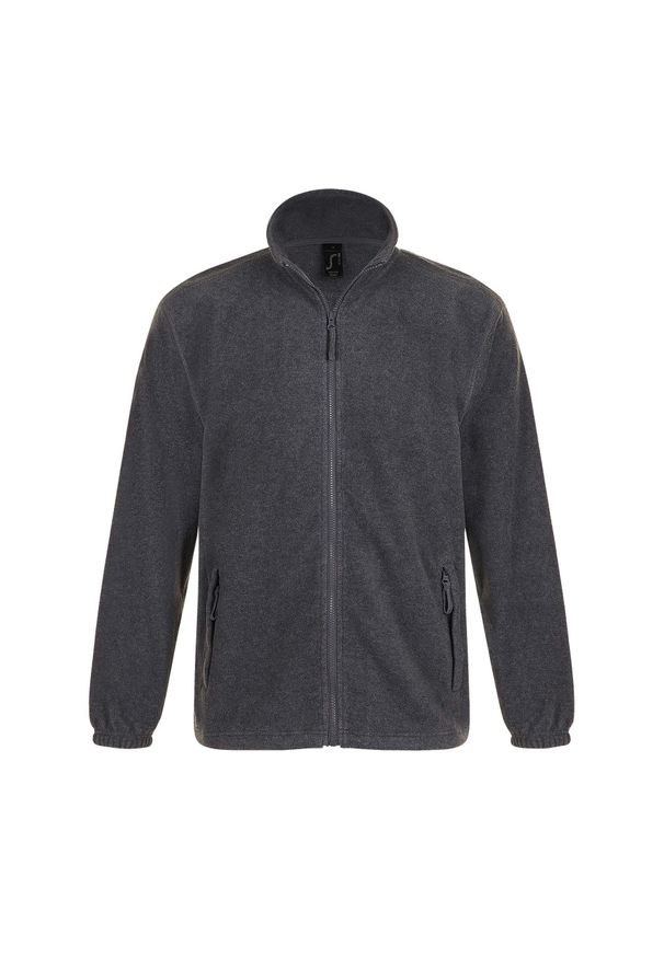 SOL'S - Męski Polar North Bluza Polarowa Outdoor. Kolor: szary. Materiał: polar. Sezon: zima. Styl: sportowy
