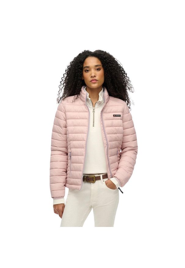 Damska kurtka puchowa Superdry Fuji Lite Padded. Kolor: różowy. Materiał: puch. Długość rękawa: długi rękaw
