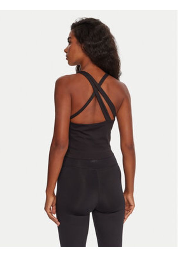Reebok Top RK25188CCW Czarny Slim Fit. Kolor: czarny. Materiał: syntetyk
